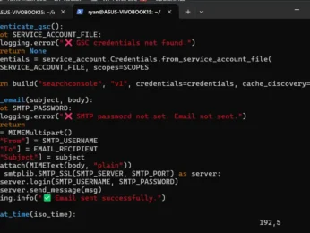 Norzer Google Index Bot python script screenshot