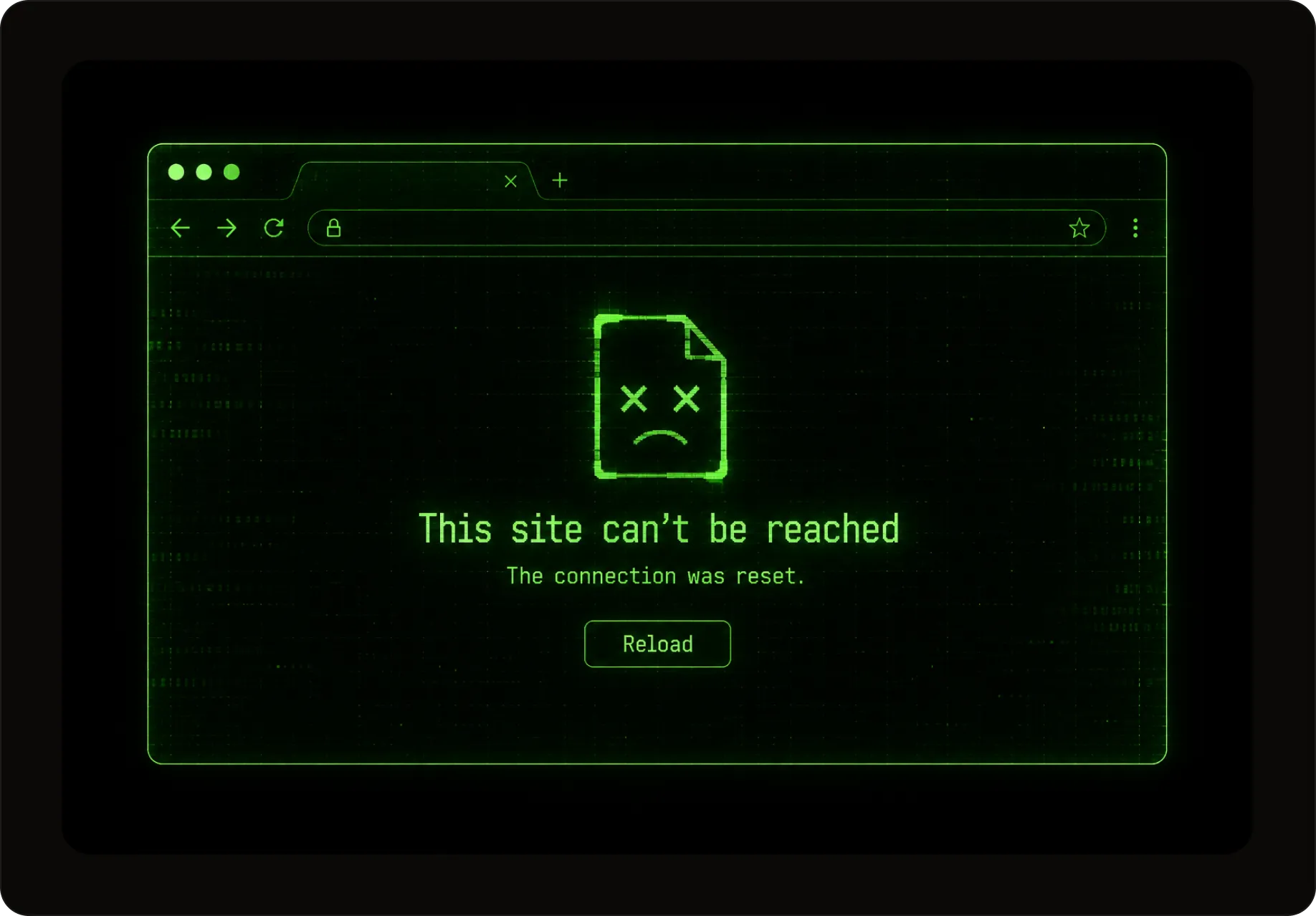 Website offline error screen, the risk of unmanaged small business hosting