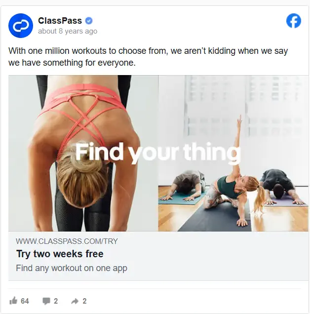 Example of a Good Facebook ad