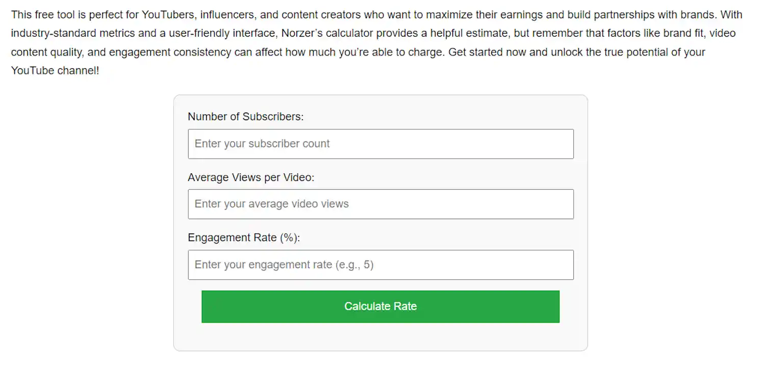YouTube Sponsorship Rate Calculator – Estimate Your Earnings